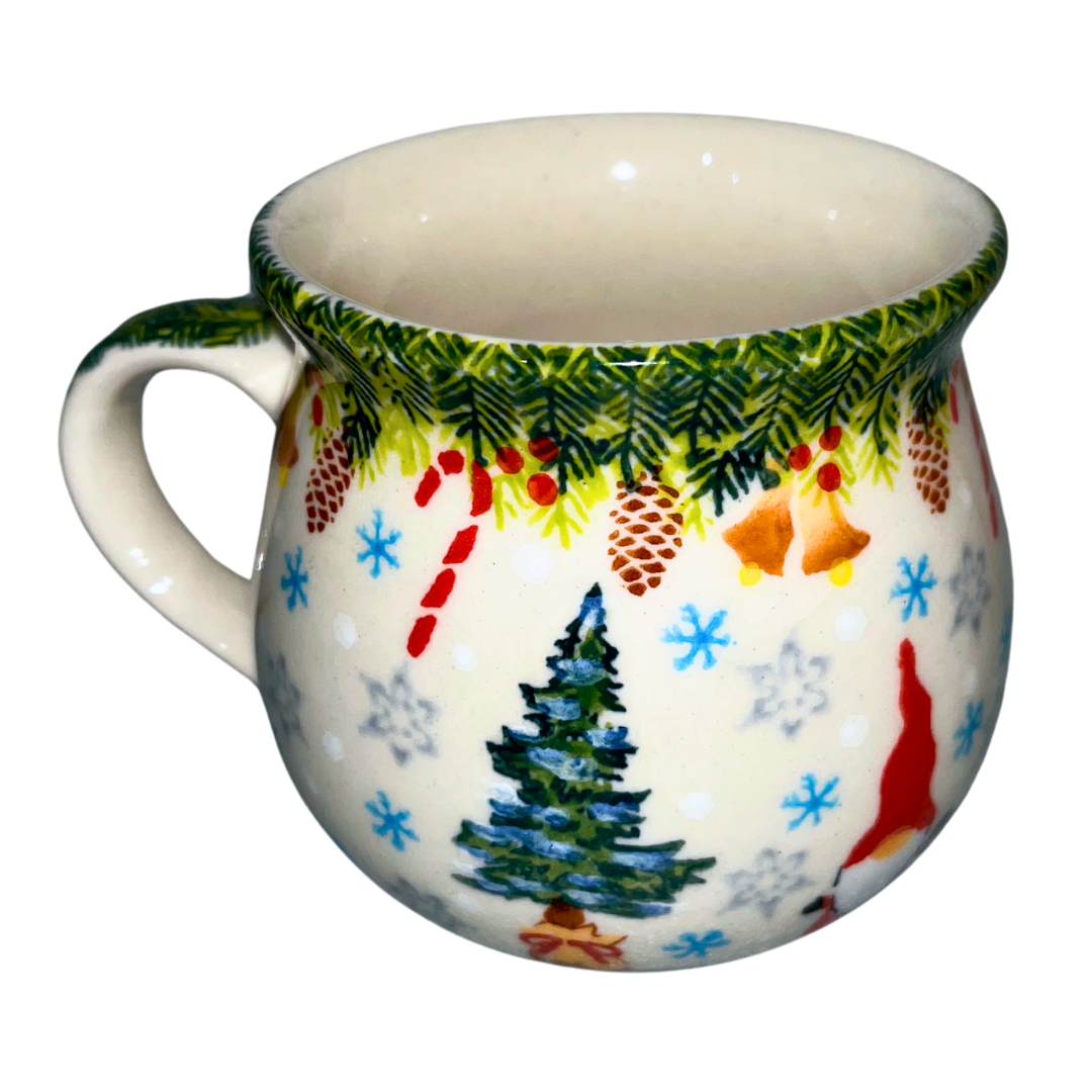 kalich polish pottery 14 oz jan mug winter red robin unikat